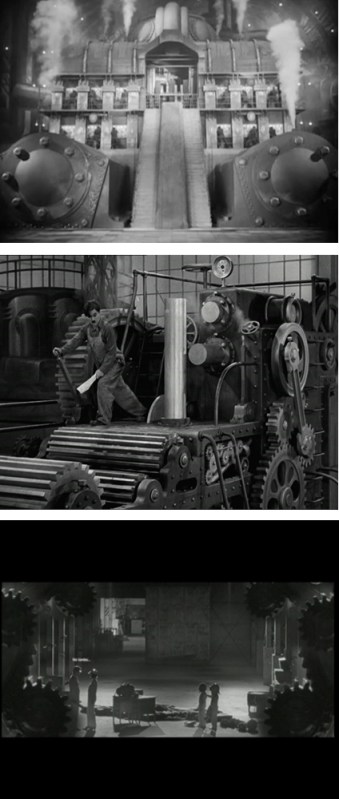 The wheels and cogs of industrialisation: Metropolis, Modern Times, La Antena  