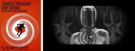 The spinning TV logo in La Antena somewhat ironically bears a resemblance to Saul Bass’s Vertigo poster.  