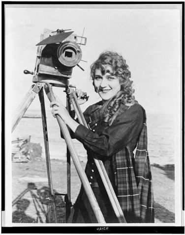 Mary Pickford with camera