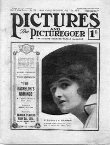 Elisabeth Risdon on the cover of The Picturegoer July 1915