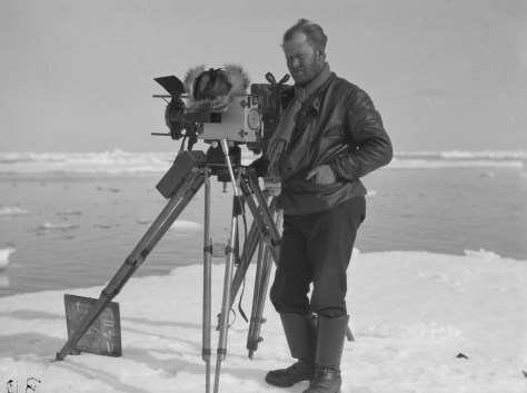 Axel Lindblom on location in the Arctic Ocean during the filming of Den starkaste (1929). Svenska Filminstitutet, Stockholm ©1929 AB Svensk Filmindustri. All rights reserved.
