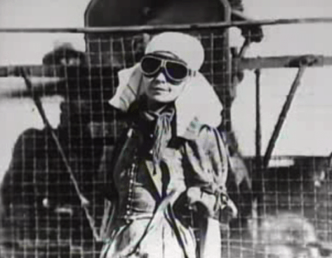 Lillian Gish filming The Wind