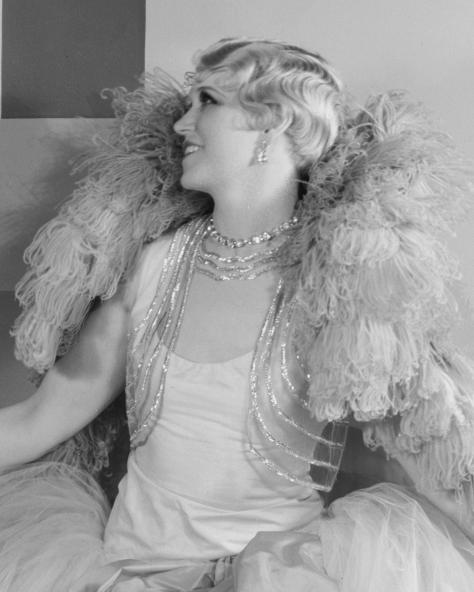Peggy Hamilton Adams wears a gown by Adrian in 1929