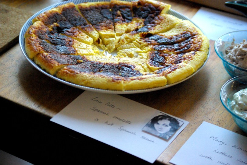 Zasu Pitts' omelette, served with hot Spanish sauce
