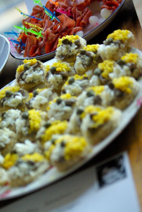 Dorothy Sebastian's anchovy canapés