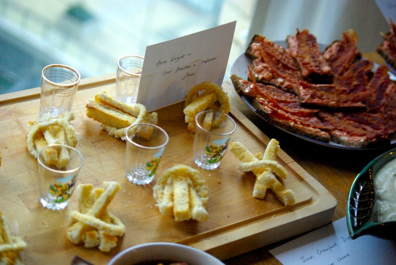 Anne Knight's imperial sticks, and glasses for the accompanying iced bouillon