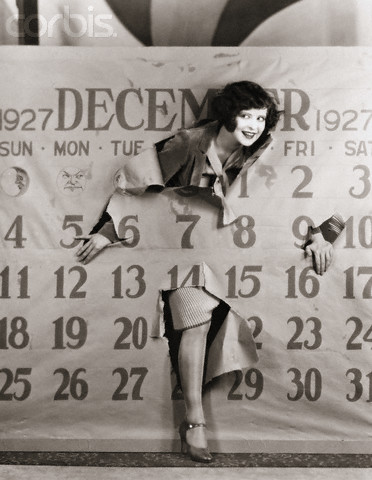 Clara Bow Stepping Through Calendar