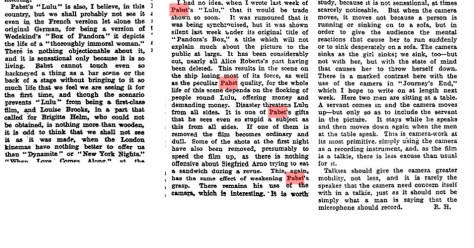 Robert Herring, The Manchester Guardian: 12 April 1930 (left) 19 April 1930 (right)