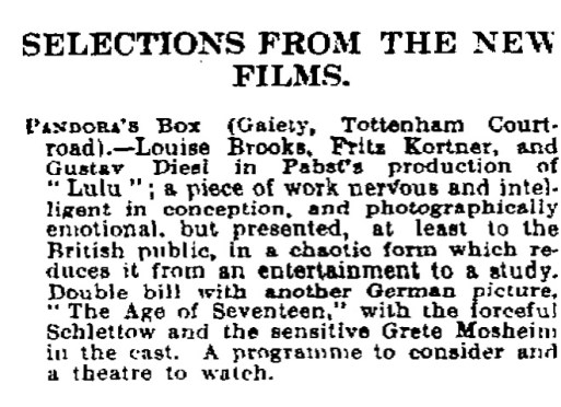 C. A. Lejeune, ‘The poor man’s holiday’, The Observer, 24 August 1930, p. 6
