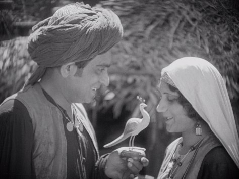 Himansu Rai (Shiraz) and Enakshi Rama Rau (Selima, later Mumtaz Mahal) in Shiraz: A Romance of India (1928, BFI National Archive)