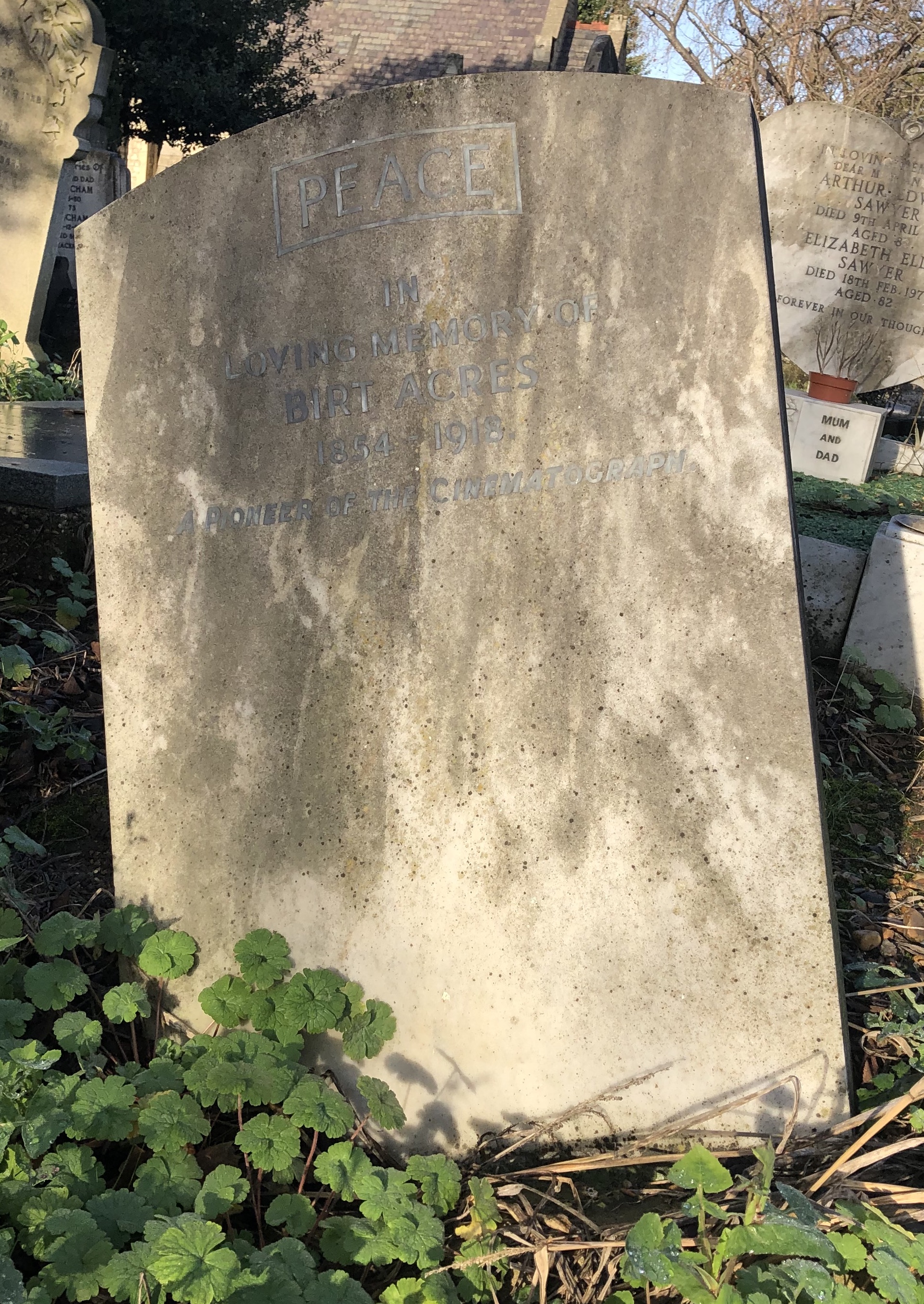 Birt Acres's grave in Walthamstow, east London