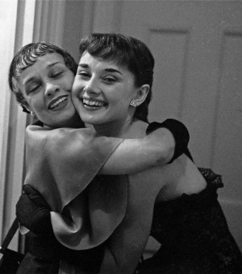 Anita Loos and Audrey Hepburn
