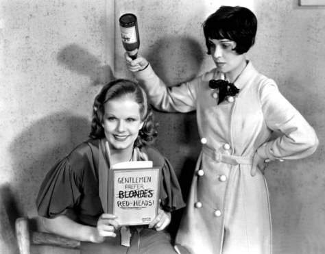 Anita Loos Jean Harlow promoting Red-Headed Woman (1932)