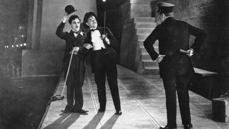 Charlie Chaplin and Harry Myers in City Lights (1931)